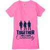Ladies' Jersey Short-Sleeve Deep V-Neck T-Shirt Thumbnail