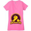Ladies' Jersey Short-Sleeve Deep V-Neck T-Shirt Thumbnail