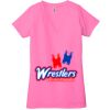 Ladies' Jersey Short-Sleeve Deep V-Neck T-Shirt Thumbnail