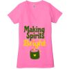 Ladies' Jersey Short-Sleeve Deep V-Neck T-Shirt Thumbnail