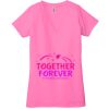 Ladies' Jersey Short-Sleeve Deep V-Neck T-Shirt Thumbnail