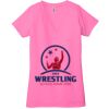 Ladies' Jersey Short-Sleeve Deep V-Neck T-Shirt Thumbnail