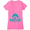 Ladies' Jersey Short-Sleeve Deep V-Neck T-Shirt Thumbnail