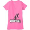 Ladies' Jersey Short-Sleeve Deep V-Neck T-Shirt Thumbnail