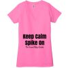 Ladies' Jersey Short-Sleeve Deep V-Neck T-Shirt Thumbnail
