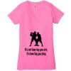 Ladies' Jersey Short-Sleeve Deep V-Neck T-Shirt Thumbnail