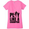 Ladies' Jersey Short-Sleeve Deep V-Neck T-Shirt Thumbnail