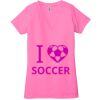 Ladies' Jersey Short-Sleeve Deep V-Neck T-Shirt Thumbnail