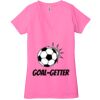 Ladies' Jersey Short-Sleeve Deep V-Neck T-Shirt Thumbnail