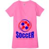 Ladies' Jersey Short-Sleeve Deep V-Neck T-Shirt Thumbnail