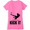 Ladies' Jersey Short-Sleeve Deep V-Neck T-Shirt Thumbnail