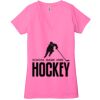 Ladies' Jersey Short-Sleeve Deep V-Neck T-Shirt Thumbnail