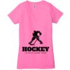 Ladies' Jersey Short-Sleeve Deep V-Neck T-Shirt Thumbnail
