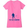 Ladies' Jersey Short-Sleeve Deep V-Neck T-Shirt Thumbnail