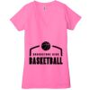 Ladies' Jersey Short-Sleeve Deep V-Neck T-Shirt Thumbnail