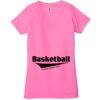 Ladies' Jersey Short-Sleeve Deep V-Neck T-Shirt Thumbnail