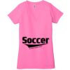 Ladies' Jersey Short-Sleeve Deep V-Neck T-Shirt Thumbnail