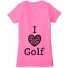 Ladies' Jersey Short-Sleeve Deep V-Neck T-Shirt Thumbnail