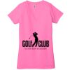 Ladies' Jersey Short-Sleeve Deep V-Neck T-Shirt Thumbnail