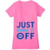 Ladies' Jersey Short-Sleeve Deep V-Neck T-Shirt Thumbnail