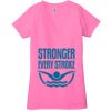 Ladies' Jersey Short-Sleeve Deep V-Neck T-Shirt Thumbnail