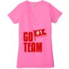 Ladies' Jersey Short-Sleeve Deep V-Neck T-Shirt Thumbnail