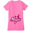 Ladies' Jersey Short-Sleeve Deep V-Neck T-Shirt Thumbnail