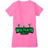Ladies' Jersey Short-Sleeve Deep V-Neck T-Shirt Thumbnail