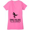 Ladies' Jersey Short-Sleeve Deep V-Neck T-Shirt Thumbnail