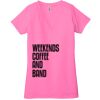 Ladies' Jersey Short-Sleeve Deep V-Neck T-Shirt Thumbnail