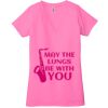 Ladies' Jersey Short-Sleeve Deep V-Neck T-Shirt Thumbnail