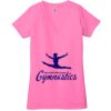 Ladies' Jersey Short-Sleeve Deep V-Neck T-Shirt Thumbnail
