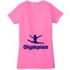 Ladies' Jersey Short-Sleeve Deep V-Neck T-Shirt Thumbnail