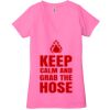 Ladies' Jersey Short-Sleeve Deep V-Neck T-Shirt Thumbnail